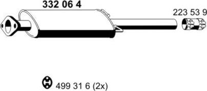 ERNST 332064 - Vidējais izpl. gāzu trokšņa slāpētājs autodraugiem.lv