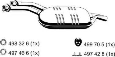 ERNST 374279 - Vidējais izpl. gāzu trokšņa slāpētājs autodraugiem.lv