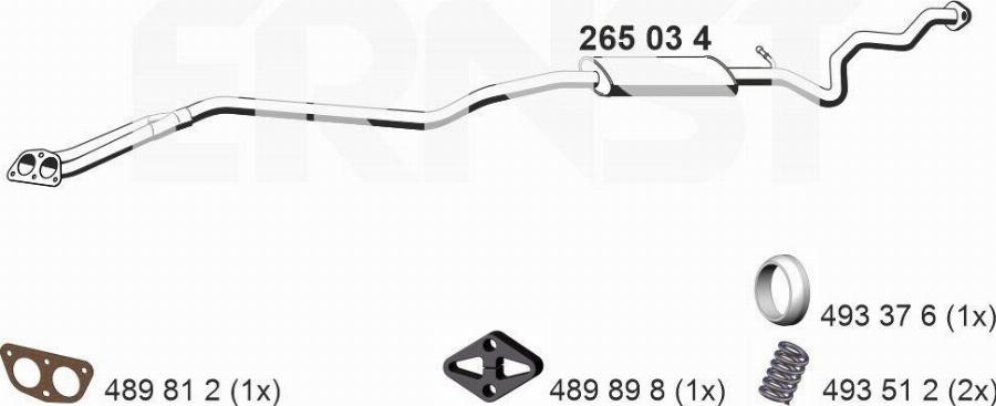 ERNST 265034 - Vidējais izpl. gāzu trokšņa slāpētājs autodraugiem.lv