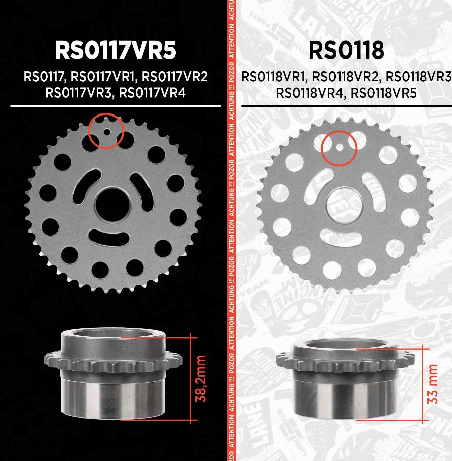 ET Engineteam RS0117VR5 - Sadales vārpstas piedziņas ķēdes komplekts autodraugiem.lv