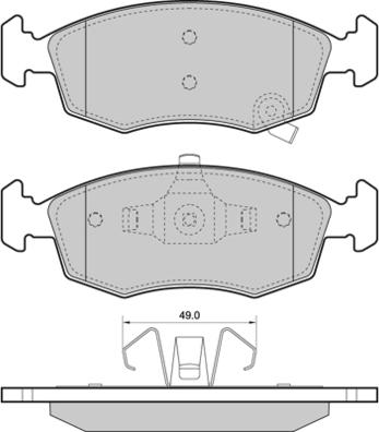 FIAT K6001073454 - Bremžu uzliku kompl., Disku bremzes autodraugiem.lv