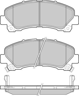 Key Parts KBP2308 - Bremžu uzliku kompl., Disku bremzes autodraugiem.lv