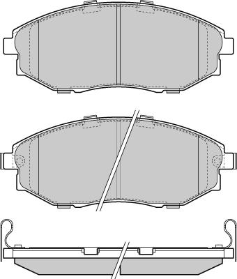 Akebono AN-8159WKE - Bremžu uzliku kompl., Disku bremzes autodraugiem.lv