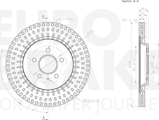 Eurobrake 58153147156 - Bremžu diski autodraugiem.lv