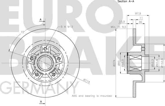 Eurobrake 5815313991 - Bremžu diski autodraugiem.lv