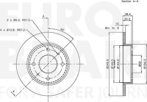 Eurobrake 5815313036 - Bremžu diski autodraugiem.lv