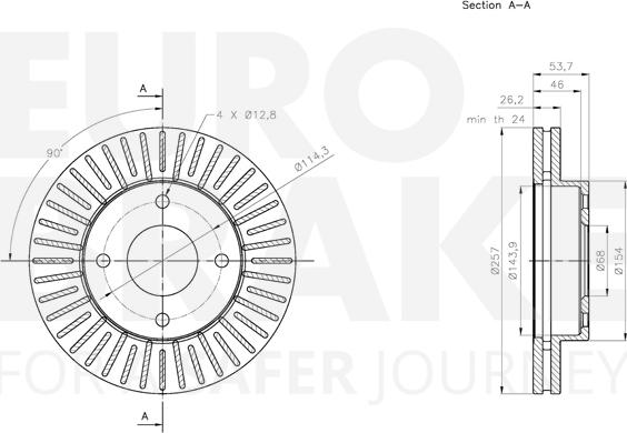 Eurobrake 5815312279 - Bremžu diski autodraugiem.lv