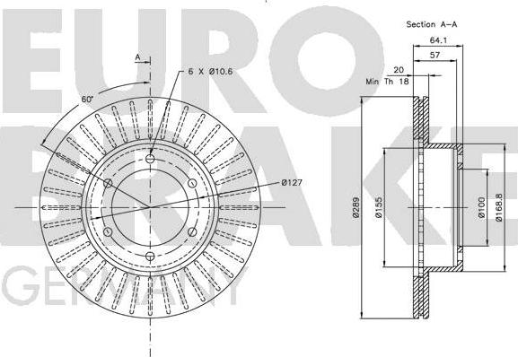 Eurobrake 5815209948 - Bremžu diski autodraugiem.lv