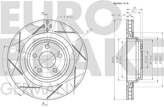 Eurobrake 5815209321 - Bremžu diski autodraugiem.lv