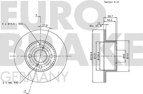 Eurobrake 5815204599 - Bremžu diski autodraugiem.lv