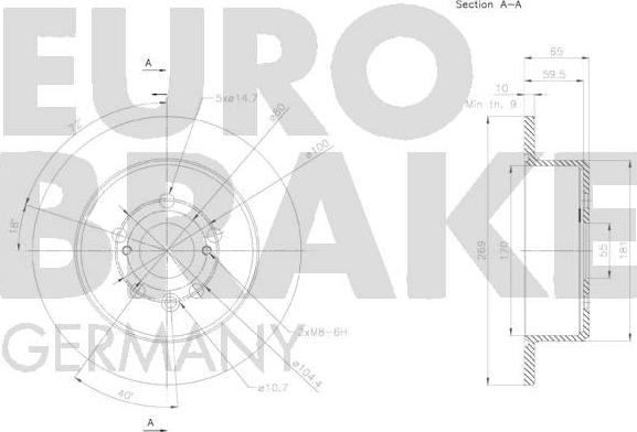 Eurobrake 58152045144 - Bremžu diski autodraugiem.lv