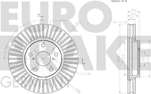 Eurobrake 58152045169 - Bremžu diski autodraugiem.lv