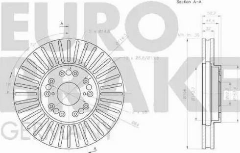 Eurobrake 58152045165 - Bremžu diski autodraugiem.lv