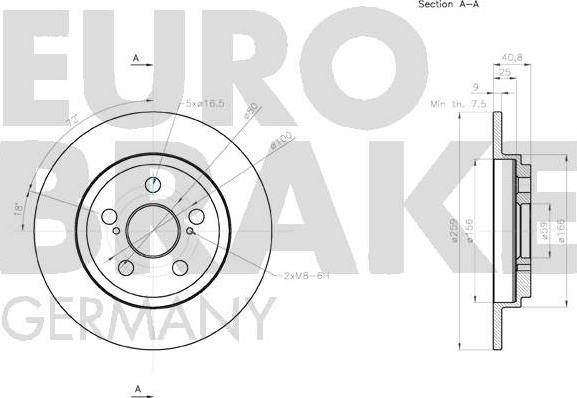 Eurobrake 58152045133 - Bremžu diski autodraugiem.lv
