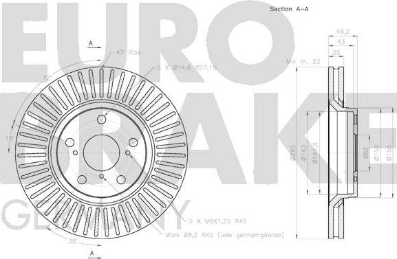 Eurobrake 58152045122 - Bremžu diski autodraugiem.lv