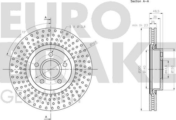 Eurobrake 5815204864 - Bremžu diski autodraugiem.lv