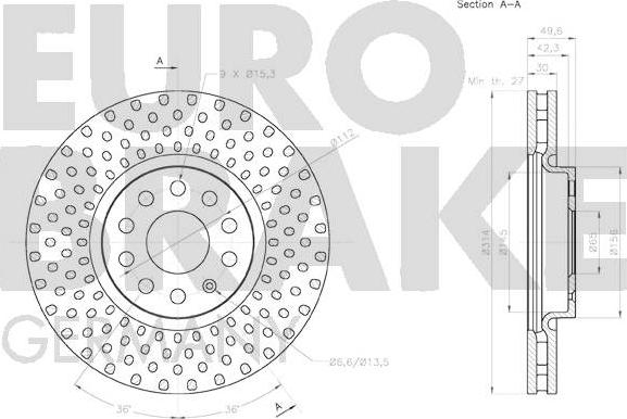 Eurobrake 58152047146 - Bremžu diski autodraugiem.lv