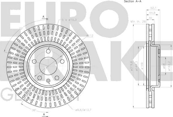 Eurobrake 58152047153 - Bremžu diski autodraugiem.lv