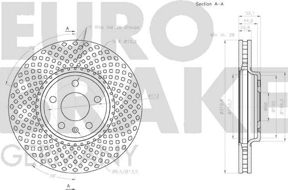 Eurobrake 58152047127 - Bremžu diski autodraugiem.lv