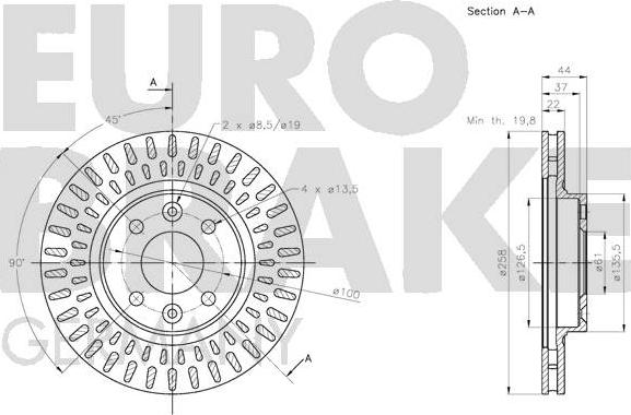 Eurobrake 5815203996 - Bremžu diski autodraugiem.lv