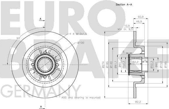 Eurobrake 5815203967 - Bremžu diski autodraugiem.lv