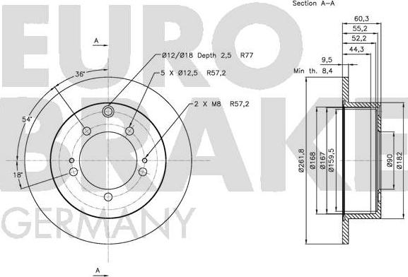 Eurobrake 5815203049 - Bremžu diski autodraugiem.lv