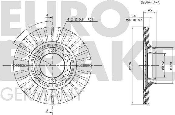 Eurobrake 5815203006 - Bremžu diski autodraugiem.lv