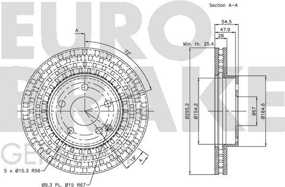 Eurobrake 5815203359 - Bremžu diski autodraugiem.lv