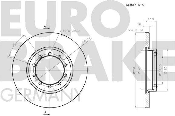 Eurobrake 5815202586 - Bremžu diski autodraugiem.lv