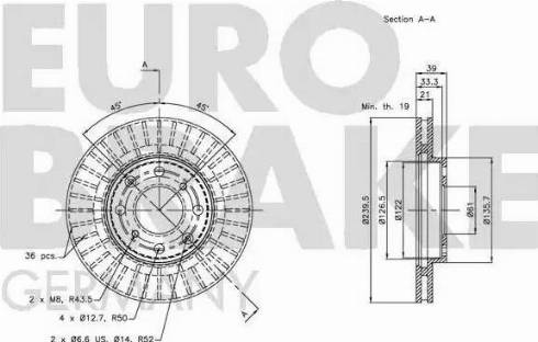 Eurobrake 5815202630 - Bremžu diski autodraugiem.lv