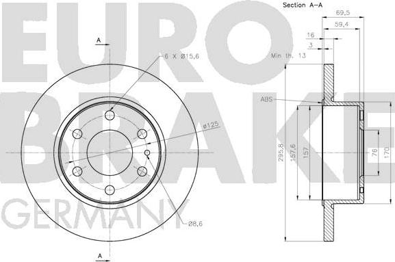 Eurobrake 5815202359 - Bremžu diski autodraugiem.lv