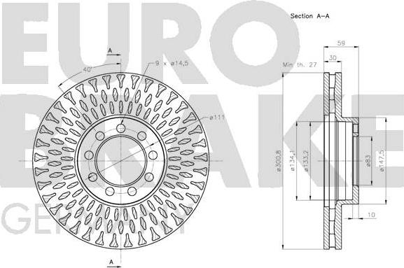 Eurobrake 5815202361 - Bremžu diski autodraugiem.lv