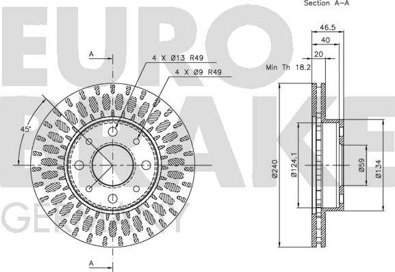 Eurobrake 5815202331 - Bremžu diski autodraugiem.lv