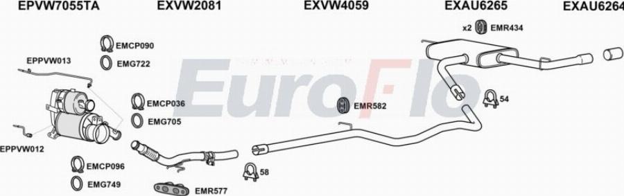 EuroFlo AUA316D 2009 - Izplūdes gāzu sistēma autodraugiem.lv