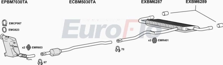 EuroFlo BM22020D 6001B - Izplūdes gāzu sistēma autodraugiem.lv