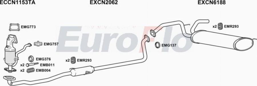 EuroFlo CNC110 1008A00 - Izplūdes gāzu sistēma autodraugiem.lv