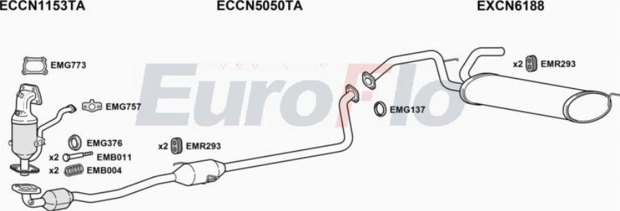 EuroFlo CNC110 1008B - Izplūdes gāzu sistēma autodraugiem.lv