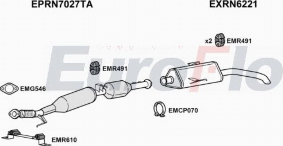 EuroFlo RNMAS23D 9034D - Izplūdes gāzu sistēma autodraugiem.lv