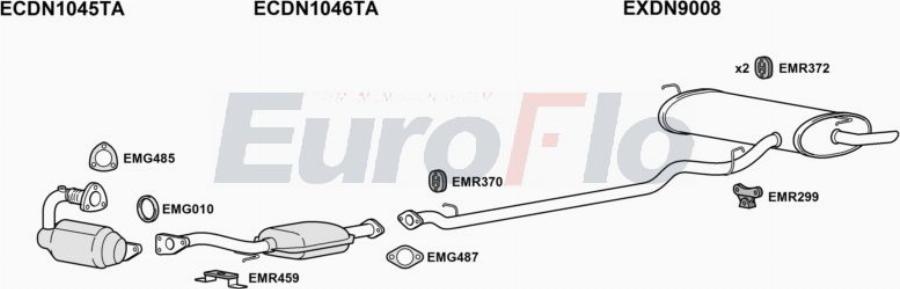 EuroFlo DNQAS20D 3004A00 - Izplūdes gāzu sistēma autodraugiem.lv