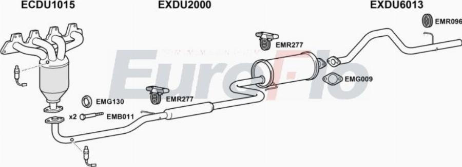 EuroFlo DUYRV13 1001A00 - Izplūdes gāzu sistēma autodraugiem.lv