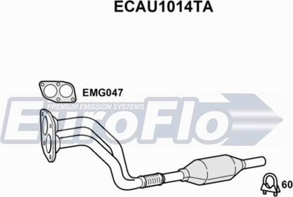 EuroFlo ECAU1014TA - Katalizators autodraugiem.lv