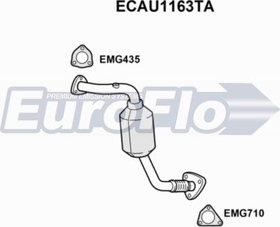 EuroFlo ECAU1163TA - Katalizators autodraugiem.lv