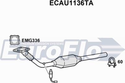 EuroFlo ECAU1136TA - Katalizators autodraugiem.lv