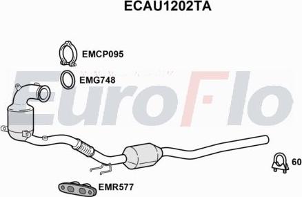 EuroFlo ECAU1202TA - Katalizators autodraugiem.lv