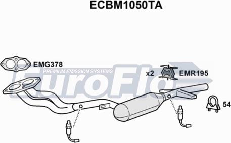 EuroFlo ECBM1050TA - Katalizators autodraugiem.lv