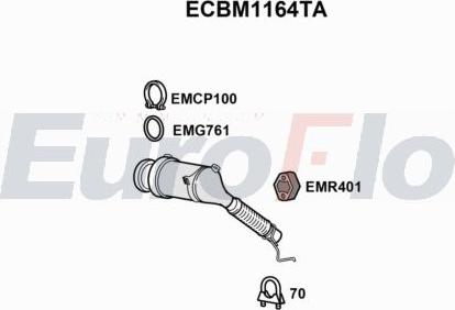 EuroFlo ECBM1164TA - Katalizators autodraugiem.lv