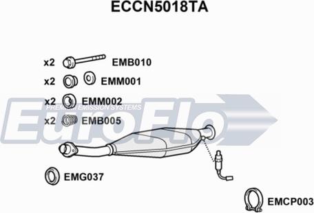 EuroFlo ECCN5018TA - Katalizators autodraugiem.lv