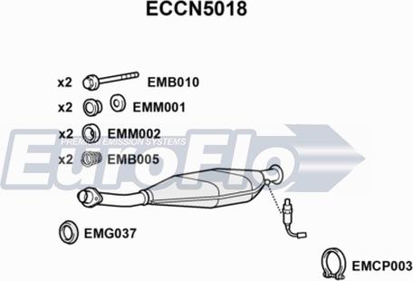 EuroFlo ECCN5018 - Katalizators autodraugiem.lv