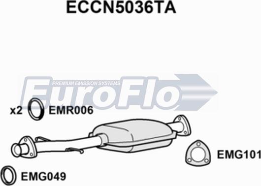 EuroFlo ECCN5036TA - Katalizators autodraugiem.lv