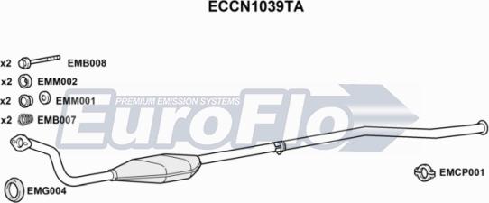 EuroFlo ECCN1039TA - Katalizators autodraugiem.lv